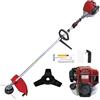 TANIASHOP Decespugliatore a Scoppio Motore 4 Tempi a Benzina GX35 Potenza 35.8CC 1.2KW 7000 Giri/min Comprende Testina Doppio Filo e Disco tre Denti Acciaio