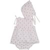Gocco Conjunto de Vestido Dobby Vestito, Bianco, 3-6 Mesi Unisex-Bimbi