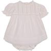 Gocco Vestido con Encaje Vestito, Bianco, 0-3 Mesi Unisex-Bimbi