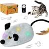 HUIKUANGEU Gatto Mouse Giocattoli,Giocattolo Elettrico per Gatti,Mouse rc Elettronico,Giocattolo del Mouse con Telecomando,Giocattoli Interattivi per Gatti,Giocattolo Interattivo