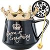 Arawat Regina Di Tutto Tazza Con Coperchio Nero Corona Regina Elisabetta Tazza Regalo 350 Ml Tazza Regalo Di Compleanno Per 20 30 40 50 60 70 80 90 Donne Regalo Per Ragazza Ragazza Mamma Nonna
