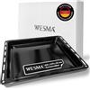 WESMA Teglia smaltata 455 x 375 x 35 mm, teglia resistente ai graffi, teglia da forno, padella per grasso, Baking tray 45,5 x 37,5 x 3,5 cm, adatta per Bosch, Siemens, Neff, Constructa, Flavel, Simfer