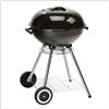 BBQ Barbecue a carbone tondo con coperchio ruote e maniglia in metallo griglia BBQ carbonella 42cm / 182177
