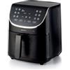 Ariete 4627 Airy Fryer 7L, Friggitrice ad aria, 1800 W, Capacità 7L, Capacità di cottura 2,8kg, 12 programmi preimpostati, Funzione Max Crisp, Temperatura fino a 200°, Cestello antiaderente con griglia, Nero