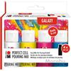 Marabu Super Cell Pouring Mix GALAXY, 4 x 60 ml di vernice, miscela acrilica pronta all'uso per la tecnica del versamento, impermeabile, resistente alla luce, 1210000000300
