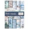 ITD Collection - Carta di riso Decopatch - Carta decoupage - Carta per decoupage - Fogli di carta Rice Paper - A4 29,7 x 21 cm - Animali invernali - RP-083