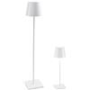 Zafferano, Set Lampade Poldina Pro + Poldina XXL, Lampade da Tavolo e da Terra, Ricaricabili e Senza Fili con Controllo Touch, Adatte per Salotto ed Esterni, Dimmer, Colore Bianco