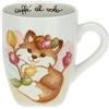 THUN - Mug con Volpe Grace - Linea Grace, Home Is Where Your Family Is - Cucina, caffè al Volo - Porcellana - 300 ml; Box: 19,5x12,5x11; Mug: Ø 8,5