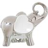 DRW Figura di un elefante in ceramica in argento e bianco 27 x 12 x 25 cm