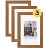 walther design Grado HI824E3, Cornice in Legno, Confezione da 3 Pezzi, 18 x 24 cm, Rovere