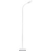 B.K.Licht Piantana Lampada da Terra LED, altezza 1,28m, 8W, 600Lm, lampada da terra salotto, dimmerabile su 4 livelli, luce calda neutra o fredda, orientabile, Lampade da Terra a stelo touch, bianca