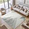 ASIinnsy Tappeto Salotto Pelo Corto Moderno Tappeto Camera da Letto Morbido Grande Tappeto Soggiorno Antiscivolo Tappeti Salotto Moderni (Geometrico Grigio Bianco, 160 x 200 cm)