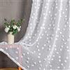 MYSKY HOME Set di 2 tende bianche con occhielli - In voile trasparente - Per camera dei bambini, soggiorno e camera da letto - 215 x 140 cm (A x L) - Bianco