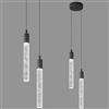 ZPBSJ Moderna lampada a sospensione a LED a forma di isola della cucina, colore nero, mini lampada a sospensione (2 luci)