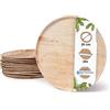 BIOZOYG Palmware - Piatto Pizza usa e getta in foglia di palma I Stoviglie monouso 25 x Tavola da pizza rotonda 25 cm, piatta, con bordo I Foglia di palma Stoviglie monouso biodegradabile