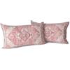 Snylcce Set di 2 federe per cuscini bohémien, design rosa antico e vintage, motivo double-face, morbide federe per cuscini da giardino, divano, letto, decorative, 30,5 x 50,8 cm