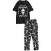 Disney Set Pigiama da Uomo Nightmare Before Christmas | Top a Maniche Corte con Grafica Jack Skellington per Adulti e Pantaloni Pigiama a Gamba Lunga in Nero