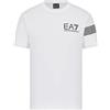 Emporio Armani Maglietta T-Shirt Uomo EA7 6KPT03 PJ3BZ1, Manica Corta, Girocollo, Veste Regolare (Bianco, S)