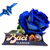 NARAMAKI Baci Perugina Regalo Festa della Mamma 2025 - Bouquet con Baci Perugina 37,5g + Rosa Eterna Blu Velluto a Gambo Lungo - Regalo Mamma/Donna (ROSA BLU)