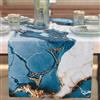 PETTI Artigiani Italiani - Tovaglia Runner Tavolo Moderno Elegante Effetto Marmo Blu, 100% Made in Italy