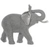 DRW Statuetta di un elefante in resina granulata in argento 29 x 10,5 x 23 cm