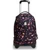 Invicta Trolley Invicta Scuola & Tempo Libero, New Plug Nero, Rosa - Zaino sganciabile - CROSS OVER SYSTEM - Doppio uso