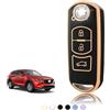 TOOMUME Cover Chiave TPU, Custodia Chiave Adatto per Mazda 2/3/6 M2 M3 M6 CX3 CX4 CX5 CX6 CX7 CX8 CX9 CX30 CX60 MX5 MX30 Atenza Axela, Copri Chiavi Guscio Chiave Auto Telecomando - Smart Key
