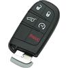 BROVACS Chiave di ricambio chiave di emergenza vuota non tagliata compatibile con JEEP Grand Cherokee Durango 5 pulsanti smart keyless ingresso telecomando custodia 4 BTN Panic PG756G