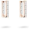 Liebeskind Berlin Orecchini a cerchio in acciaio inox, 2,2 cm, con zirconi, 2,2 cm, Acciaio inossidabile, Zirconia cubica
