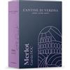 Cantina di Custoza Cantine di Verona - Merlot Garda Doc - 3 confezioni da 5 Litri - Vino rosso bag in box