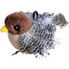 Generico Giocattolo per gatti con uccelli cinguettanti Ali che sbattono, Giocattolo per gatti con uccelli flappy - Simpatico giocattolo per uccelli con ali battenti,Sandpiper Chirp Tweet, peluche gattino attiv