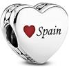 PANDORA Charm Cuore Spagna 792015_E033 Argento Donna