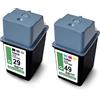 Eurotone Set di 2 cartucce d'inchiostro compatibili per HP 29XL 51629AE 49XL 51649AE per DeskJet 690C 690CPlus 691C 692C 693C 694C 695C 697C- 1x Black & 1x Color
