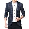 Generic Blazer da uomo in tweed casual intelligente, giacche scozzesi da uomo giacca a quadri abiti scozzesi slim fit blazer con un bottone giacche da uomo blazer nero slim fit casual blazer da uomo in