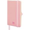 finocam Taccuino Nexo Copertina Morbida Dotted Rosa, Taccuino Piccolo con Fogli Microforati, Tasca e Portapenna, 72 Fogli, Ideale per Bullet Journal