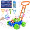 Ulikey Tosaerba a Bolle per Bambini, Macchina Bolle di Sapone Automatico, Giocattoli Estivi da Giardino All'aperto, Tosaerba a Spinta per Regali di Compleanno per Ragazzi e Ragazze in Età Prescolare