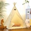 LIONHERZ Tenda da gioco Tipi per bambini in 100% cotone con tappetino, stabilizzatore, decorazione a molla e borsa [stabile] tenda da gioco per cameretta dei bambini, tenda per interni per bambini