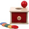 Alipis Giocattoli In Legno Montessori Scatola Di Cassetto Di Permanenza Di Oggetti Gioco Di Giocattoli Con Monete E Palle Giocattoli Di Apprendimento Precoce Prescolare Regali Educativi per
