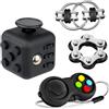 Yeefunjoy 4Pcs Nero Fidget Toys Giocattolo per Le Dita Cubo Antistress, Fidget Pad, Flippy Chain Fidget Toy, Sei Catena a Rulli Fidget, Anti-Stress Ansia Relief Giocattoli Regalo per Adulti e Bambini