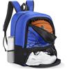 MoKo Borsa da basket Zaino, zaino da calcio per uomini e donne con scomparti separati per palloni e scarpe, resistente all'acqua, gancio per la recinzione, borsa sportiva per vestiti e scarpe, Blu