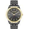 Steve Madden Orologio da quadrante diamante genuino maschile, Bicolore/Scuro Grigio