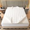 LJQAIZYL Copri Materasso con Cerniera Matrimoniale 80x190 Personalizzabile Coprimaterasso Sacco Trapuntata A Cinque Lati Lenzuolo Lavabile Copri Proteggi Materasso Rivestimento Imbottito (80x190+20cm,White)