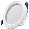 FAZRPIP Faretto da Incasso a LED Rotondo Ultra Sottile Pannello LED AC90-260V 8W/10W/16W/24W Faretto da Incasso a soffitto a LED in Alluminio per Bagno Interno Angolo del Fascio Luminoso: 160 °