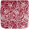 SaRani Cuscini per Sedia con Fascia Elastica e Imbottitura in Gommapiuma, Coprisedie in Cotone a Fantasia Rose (4, Bordeaux, 40x40 cm)