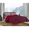 Clara Home Milano CLARA HOME Copriletto Una Piazza e Mezza Estivo Double Face Bordeaux/Porpora, Trapuntino in Velluto Soffice Manopesca, Colori Luminosi, Ideale Autunno Primavera, Made in Italy