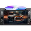 GOFORJUMP Autoradio touchscreen da 7 pollici, lettore DVD, lettore CD, con lettore a cassetta, supporto autoradio a 2 DIN, USB, SD, telecomando AUX con Bluetooth FM