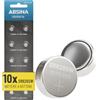 ABSINA 10x Batteria SR626SW orologio 1,55V ossido d'argento - batteria orologio SR 626 SW a tenuta stagna e lunga durata - Pile SR626SW 377 - Pila SR 626 SW