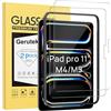 Gerutek 2 Pezzi Pellicola Protettiva per iPad Pro 11'' M5/M4 (2025/2024) | Telaio di Facile Installazione, Vetro Temperato, Ultra Trasparente, Anti-graffio, Durezza 9H