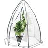 WOLTU Serre de Jardin, Serre d'Hivernage pour Plantes Demi-translucide en PE 130g/m2, Imperméable, Résistante à la Pluie et à la Neige, 160x180cm, bianco