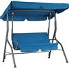 Casaria Dondolo Altalena da Giardino Hollywood 140x112x150cm 2 posti con Tettuccio Parasole Imbottito per Esterno